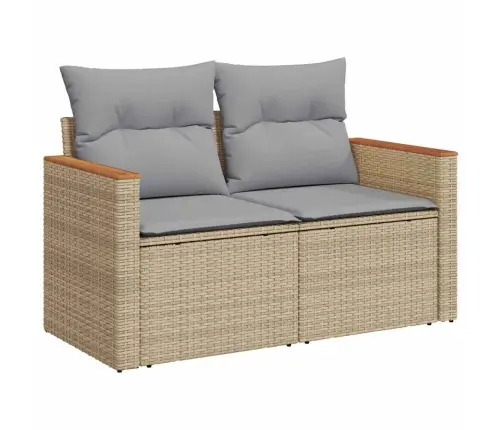 Sodo Sofų Rinkinys 13 Pcs Smėlio Poliratanas