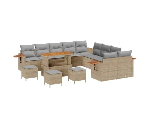 Aia Diivanikomplekt 14 Pcs Beež Polürotang