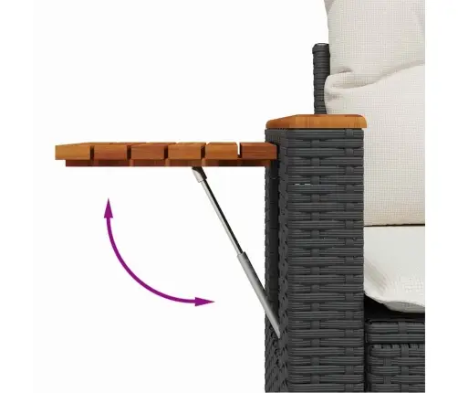 Sodo Sofų Rinkinys 9 Pcs Juoda Ir Kreminė 80 X 80 X 71 Cm Sodo Sofų Rinkinys 9 Pcs Juoda Ir Kreminė 80 X 80 X 71 Cm