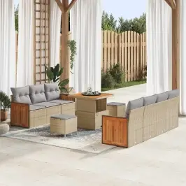 Aia Diivanikomplekt Padjaga 10 Pcs Beež Ja Heledhall
