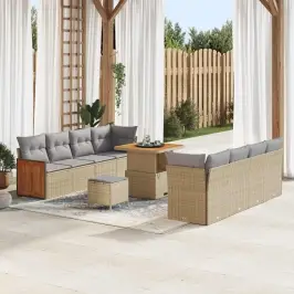 Aia Diivanikomplekt Padjaga 11 Pcs Beež Ja Heledhall