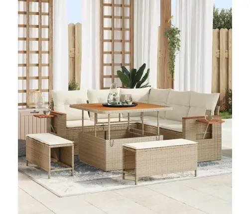 Aia Diivanikomplekt Padjaga 8 Pcs Beež Ja Kreemjas