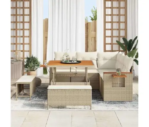 Aia Diivanikomplekt Padjaga 8 Pcs Beež Ja Kreemjas