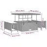 Sodo Sofų Rinkinys Su Pagalve 8 Pcs Pilka 100 X 100 X 71 Cm