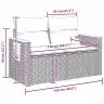 Sodo Sofų Rinkinys Su Pagalve 8 Pcs Pilka 100 X 100 X 71 Cm