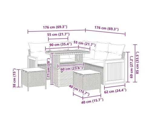 Aia Diivanikomplekt Padjaga 8 Pcs Hall