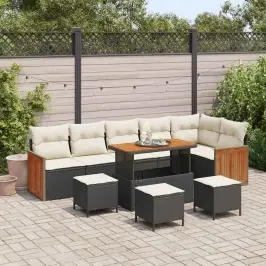 Aia Diivanikomplekt Padjaga 10 Pcs Must Ja Kreem