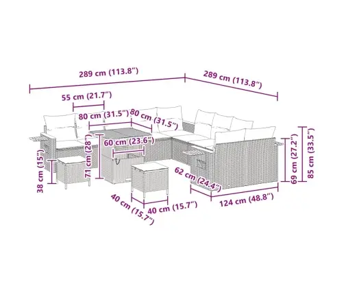 Aia Diivanikomplekt Padjaga 13 Pcs Hall