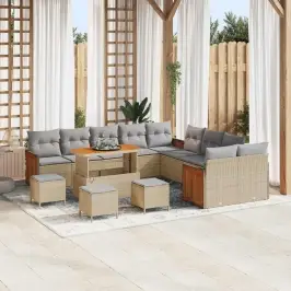 Aia Diivanikomplekt Padjaga 14 Pcs Beež Ja Heledhall