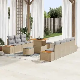 Aia Diivanikomplekt Padjaga 10 Pcs Beež Ja Heledhall