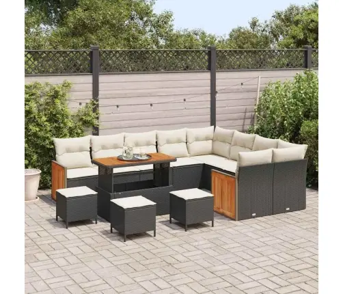 Aia Diivanikomplekt 13 Pcs Must Ja Kreemjas 110 X 55 X 71 Cm