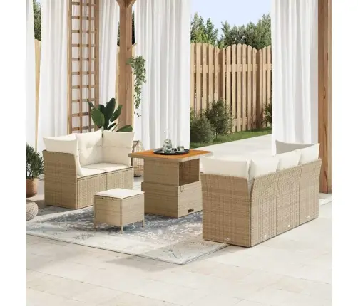 Aia Diivanikomplekt Padjaga 8 Pcs Beež Ja Kreemjas