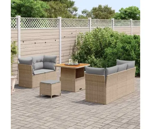 8 Gabalu Dārza Dīvānu Komplekts Ar Spilveniem Bēšs Polietilēna Rotangpalma Akācija Vidaxl 8 Gabalu Dārza Dīvānu Komplekts Ar Spilveniem Bēšs Polietilēna Rotangpalma Akācija Vidaxl