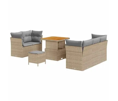 8 Gabalu Dārza Dīvānu Komplekts Ar Spilveniem Bēšs Polietilēna Rotangpalma Akācija Vidaxl 8 Gabalu Dārza Dīvānu Komplekts Ar Spilveniem Bēšs Polietilēna Rotangpalma Akācija Vidaxl