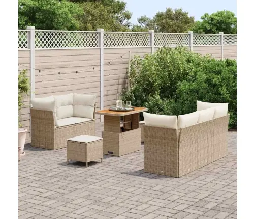 Aia Diivanikomplekt Padjaga 8 Pcs Beež Ja Kreemjas