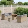Aia Diivanikomplekt Padjaga 9 Pcs Beež Ja Helehall