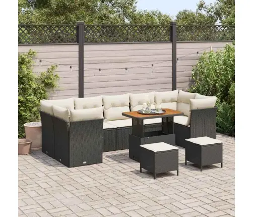 Aia Diivanikomplekt Padjaga 10 Pcs Must Ja Kreemjas