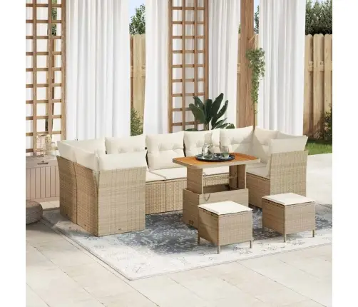 Aia Diivanikomplekt Padjaga 10 Pcs Beež Ja Kreemjas