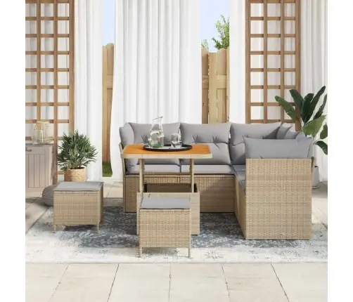 Aia Diivanikomplekt Padjaga 8 Pcs Beež Ja Helehall