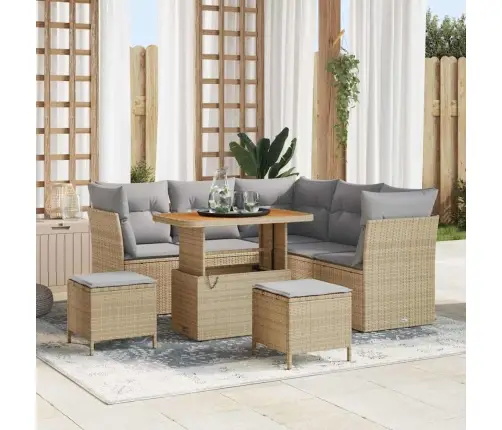 Aia Diivanikomplekt Padjaga 8 Pcs Beež Ja Helehall