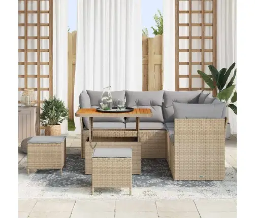 Aia Diivanikomplekt Padjaga 8 Pcs Beež Ja Helehall