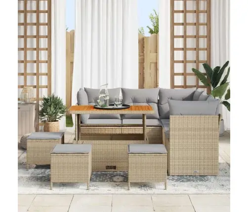 Aia Diivanikomplekt Padjaga 9 Pcs Beež Ja Helehall