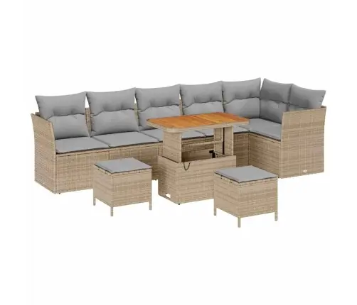 Aia Diivanikomplekt Padjaga 9 Pcs Beež Ja Helehall