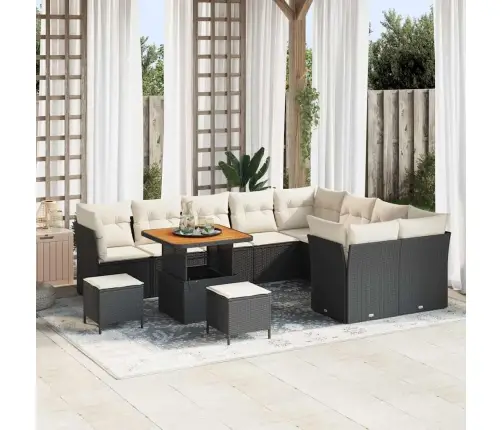 Aia Diivanikomplekt Padjaga 12 Pcs Must Ja Kreemjas