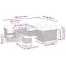 Dārza Dīvānu Komplekts 12 Pcs Bēša Un Krēmkrāsa 90 X 55 X 71 Cm Vidaxl
