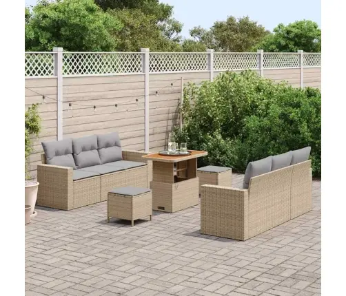 Aia Diivanikomplekt 9 Pcs Must Ja Heline Hall 90 X 55 X 71 Cm