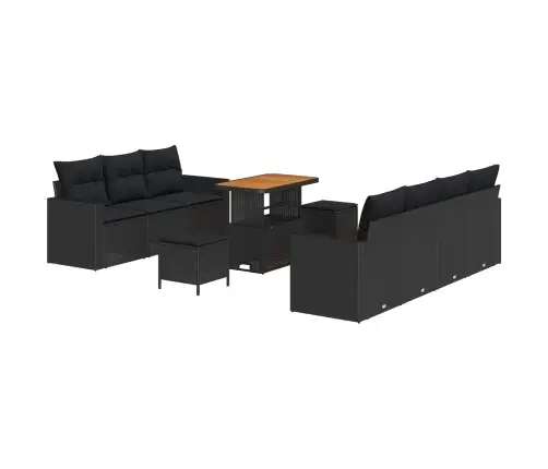 10 Gabalu Dārza Dīvānu Komplekts Ar Spilveniem Vidaxl