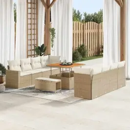 Aia Diivanikomplekt 11 Pcs Beež Ja Kreemjas 100 X 100 X 71 Cm