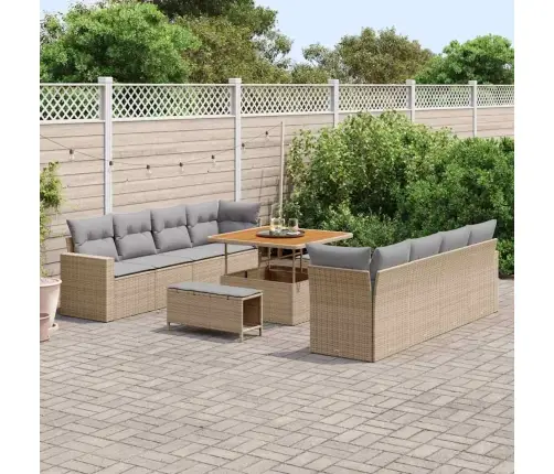 Aia Diivanikomplekt 11 Pcs Beež Ja Helehall 100 X 100 X 71 Cm