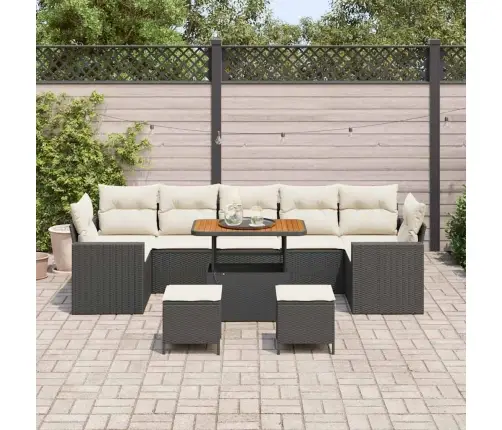 Dārza Dīvānu Komplekts 13 Pcs Bēšs Un Krēms Poliratāns Vidaxl