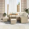 Dārza Dīvānu Komplekts 8 Pcs Bēša Un Krēmkrāsa 80 X 80 X 71 Cm Vidaxl