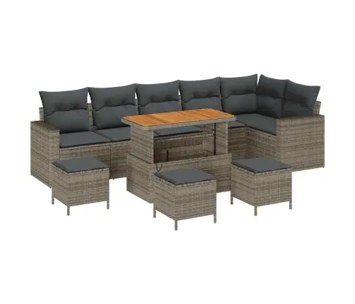 Dārza Dīvānu Komplekts 10 Pcs Pelēka 110 X 55 X 71 Cm Vidaxl Dārza Dīvānu Komplekts 10 Pcs Pelēka 110 X 55 X 71 Cm Vidaxl