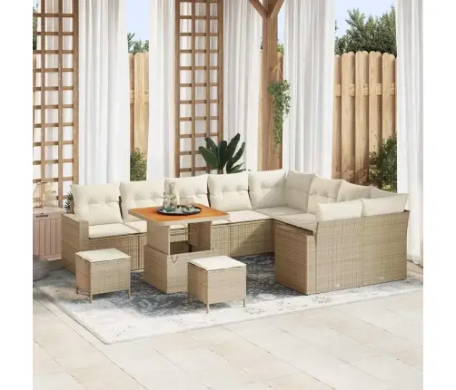 Aia Diivanikomplekt Padjaga 12 Pcs Beež Ja Kreemjas