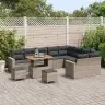 Dārza Dīvānu Komplekts 12 Pcs Pelēka 90 X 55 X 71 Cm Vidaxl