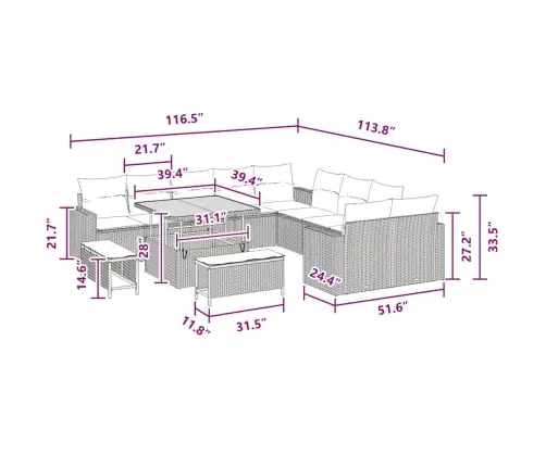 Aia Diivanikomplekt Padjaga 13 Pcs Must 100 X 100 X 71 Cm Aia Diivanikomplekt Padjaga 13 Pcs Must 100 X 100 X 71 Cm