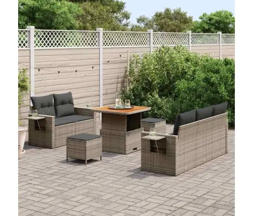 Aia Diivanikomplekt Padjaga Ladustamisega 8 Pcs Hall Polürotang