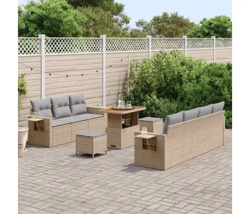 Aia Diivanikomplekt 10 Pcs Beež Ja Helehall 90 X 55 X 71 Cm