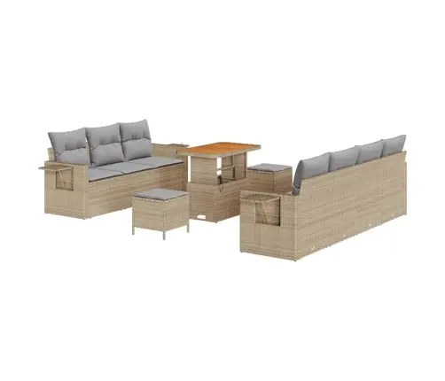 Aia Diivanikomplekt 10 Pcs Beež Ja Helehall 90 X 55 X 71 Cm