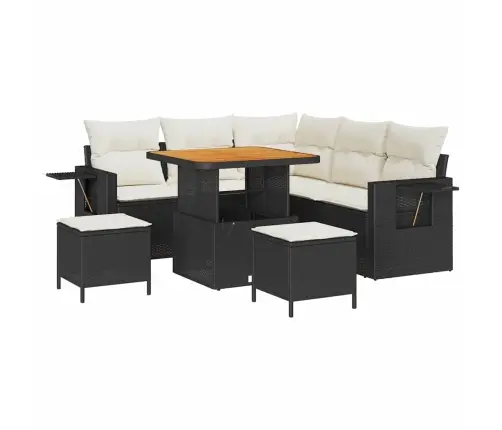 Aia Diivanikomplekt Padjaga 9 Pcs Must Ja Kreem Polürotang