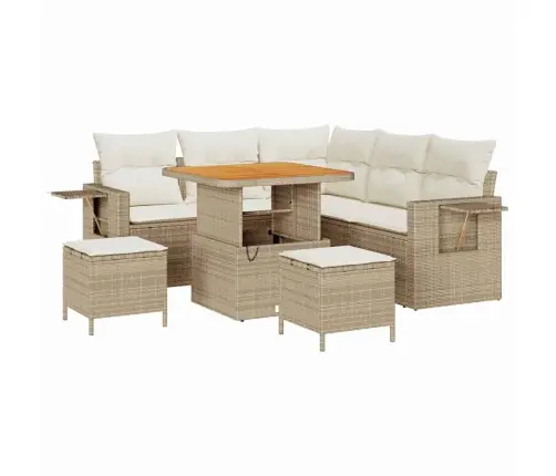 Dārza Dīvānu Komplekts 8 Pcs Bēša Un Krēmkrāsa 80 X 80 X 71 Cm Vidaxl