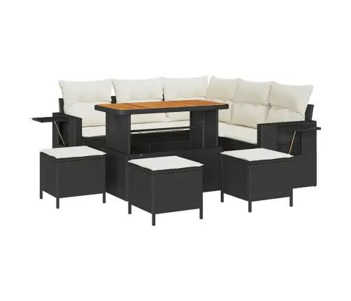 Aia Diivanikomplekt Padjaga 10 Pcs Must Ja Kreem Polürotang