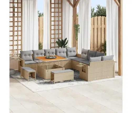 Aia Diivanikomplekt Padjaga 13 Pcs Beež Polürotang