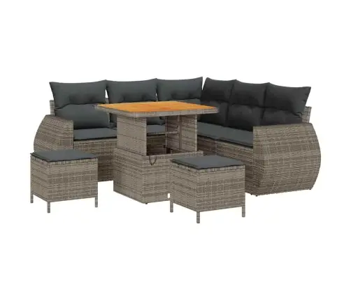 Aia Diivanikomplekt Padjaga Ladustamisega 8 Pcs Hall Polürotang