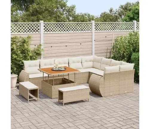 Aia Diivanikomplekt Padjaga 12 Pcs Beež Ja Kreemjas