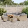 12 Gabalu Dārza Dīvānu Komplekts Ar Spilveniem Bēšs Poli Rattan Akācija Vidaxl 12 Gabalu Dārza Dīvānu Komplekts Ar Spilveniem Bēšs Poli Rattan Akācija Vidaxl
