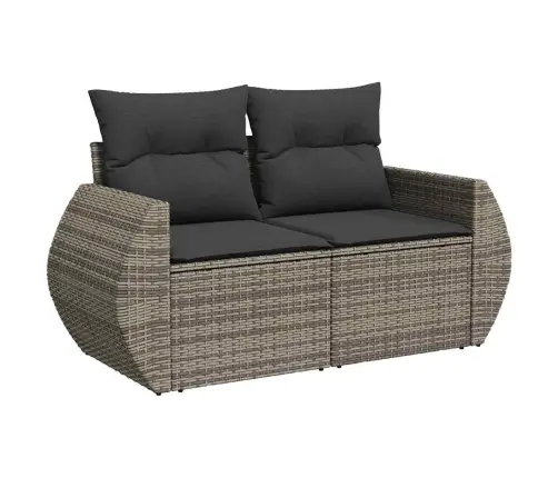 Sodo Sofų Rinkinys Su Pagalve Su Saugykla 13 Pcs Pilka